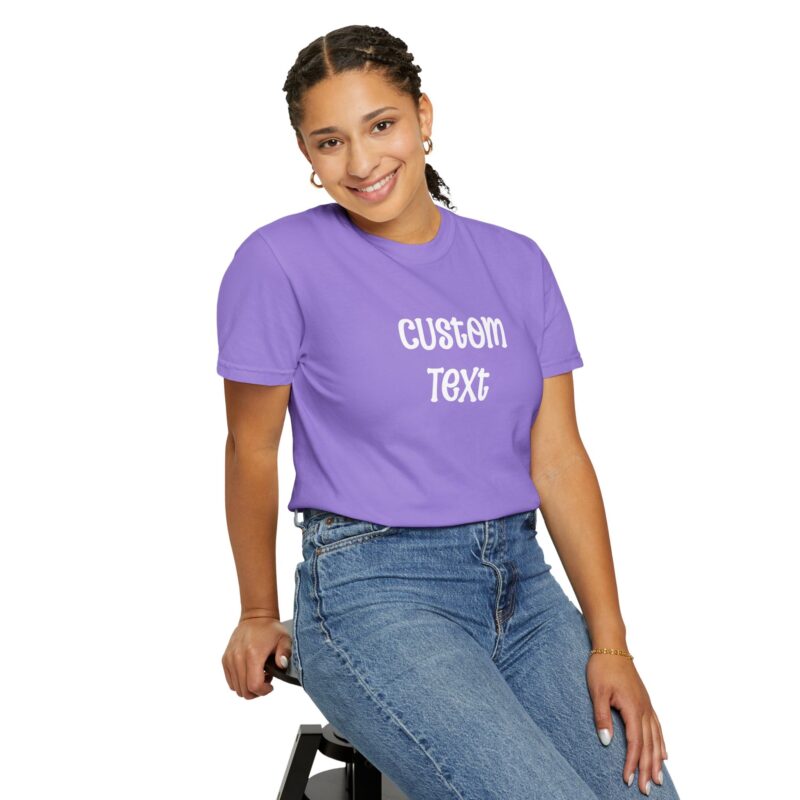 Custom text Unisex Garment-Dyed T-shirt