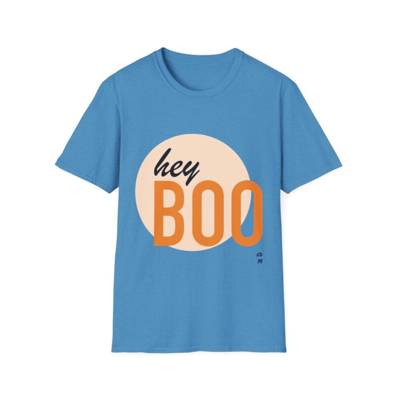 Hey Boo Bold Print Cotton Unisex T-shirt