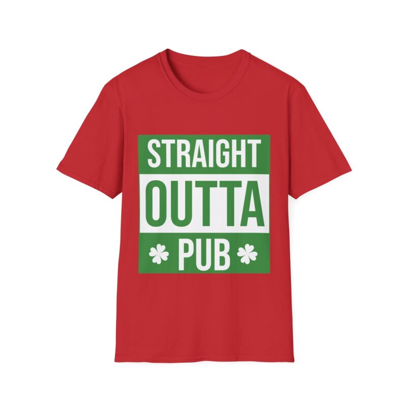 Straight Outta Pub Shamrock Design Cotton Unisex T-shirt