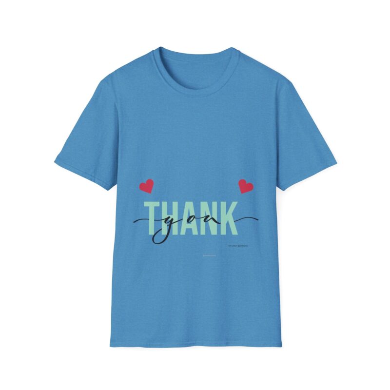 Thank You Heartfelt Design Cotton Printed Unisex T-shirt